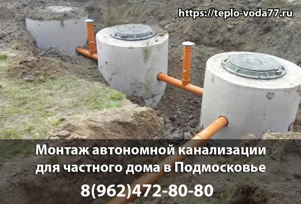 Монтаж автономной канализации в Дмитрове под ключ быстро и недорого